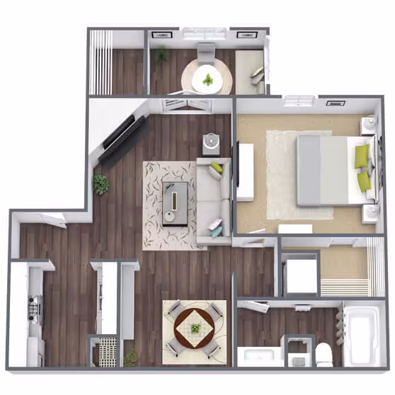 A3 - with Sunroom 1108 floor plan